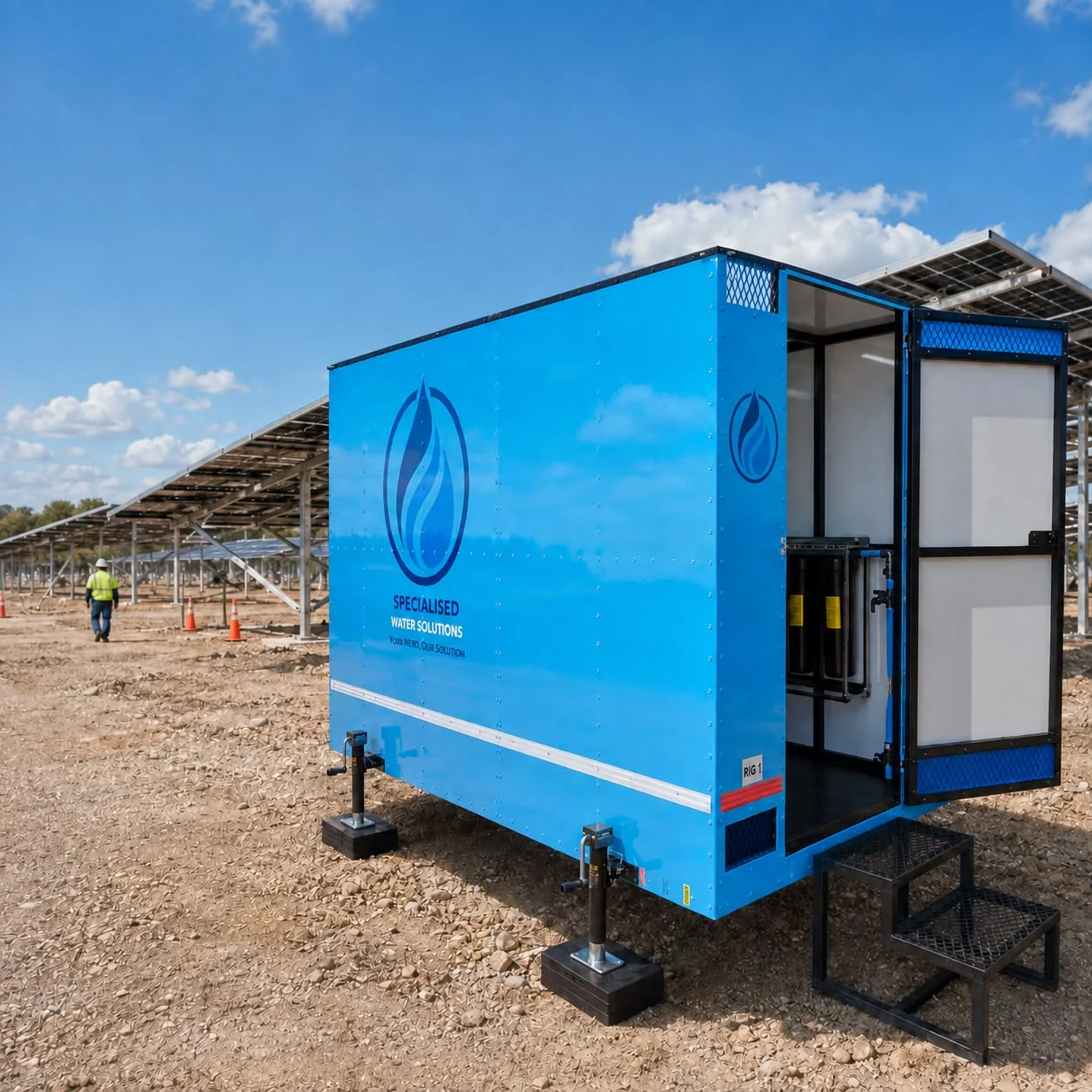 Large construction site infrastructure project requiring reliable water supply